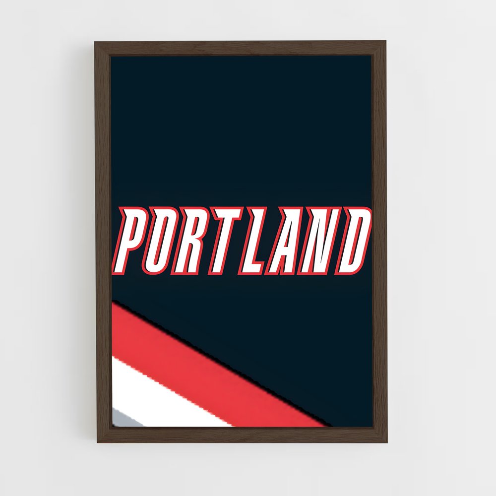 ap-portland trail blazers-10 cadre Bois foncé