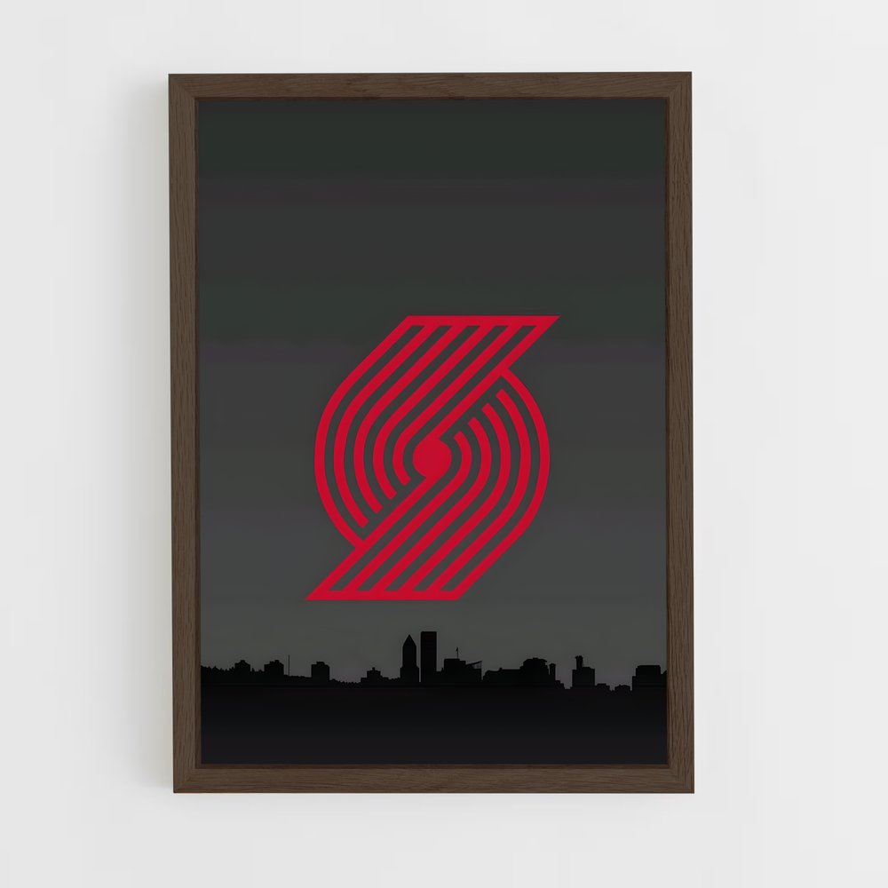 ap-portland trail blazers-4 cadre Bois foncé