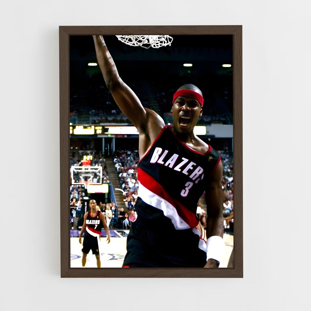 ap-portland trail blazers-6 cadre Bois foncé