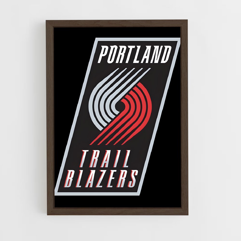 ap-portland trail blazers-7 cadre Bois foncé
