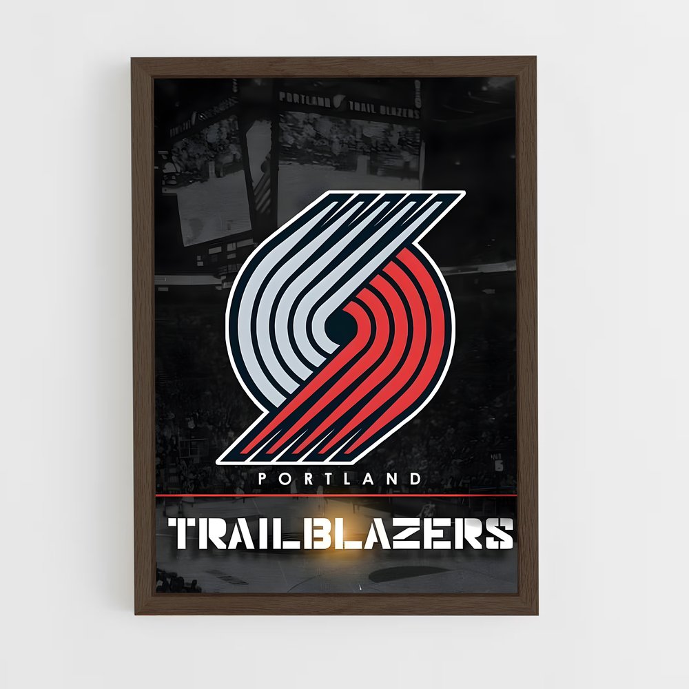 ap-portland trail blazers-9 cadre Bois foncé