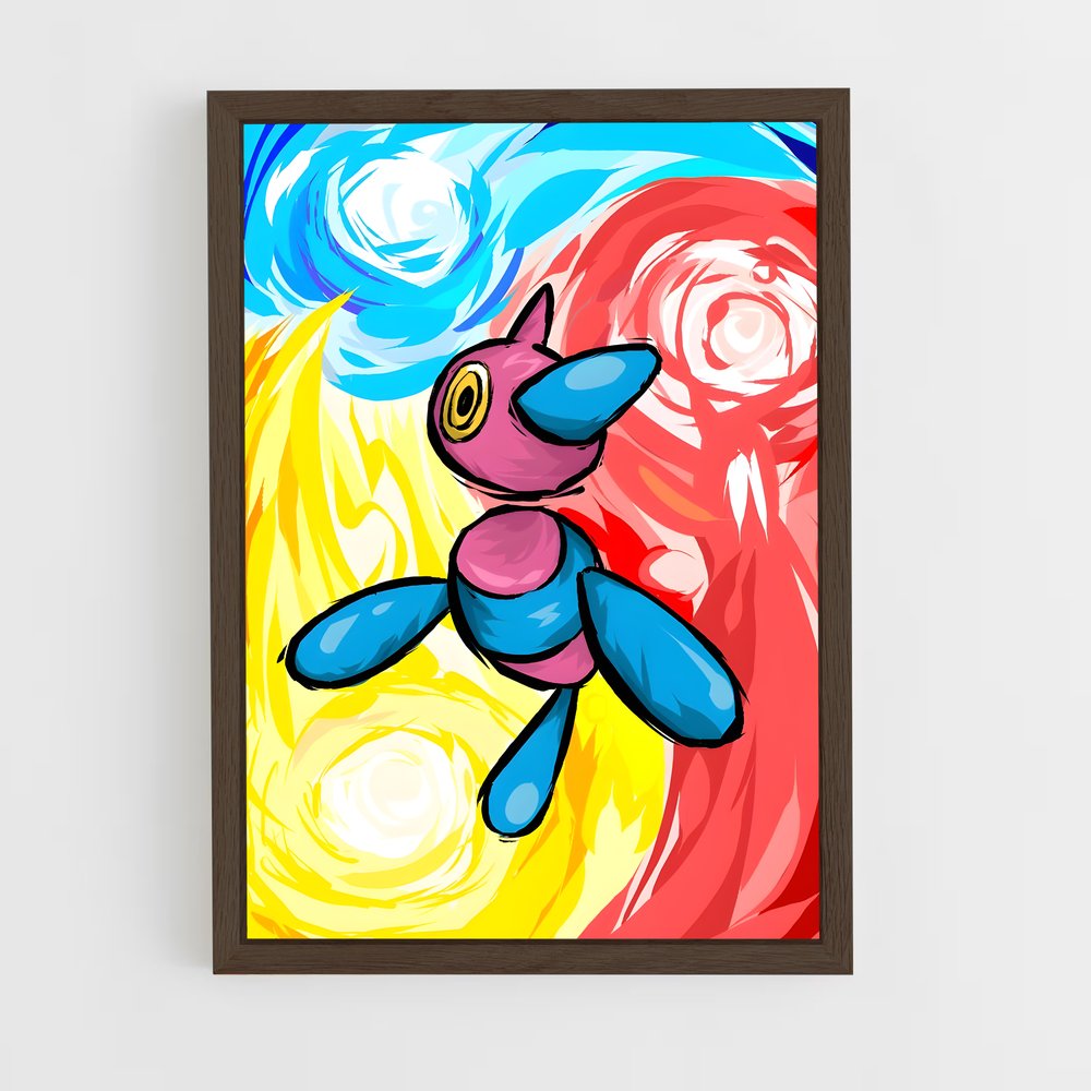 ap-porygon-2 cadre Bois foncé