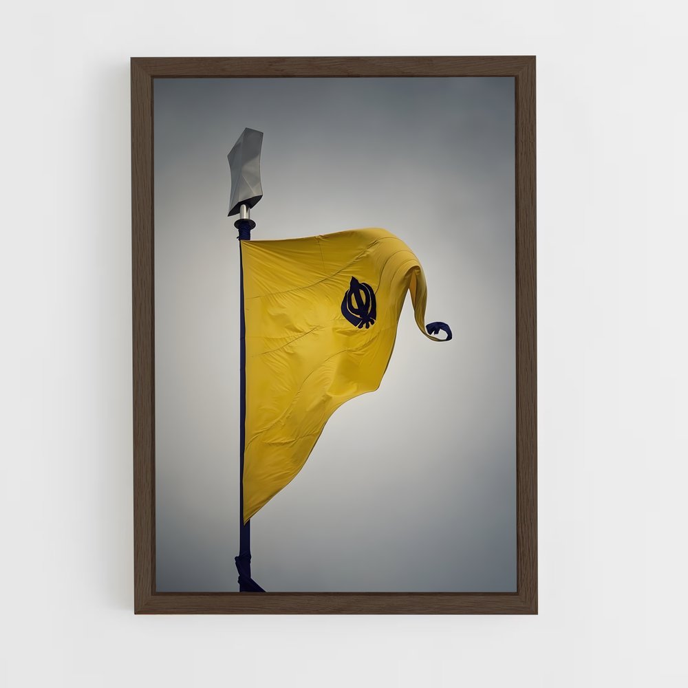ap-punjab flag-1 cadre Bois foncé