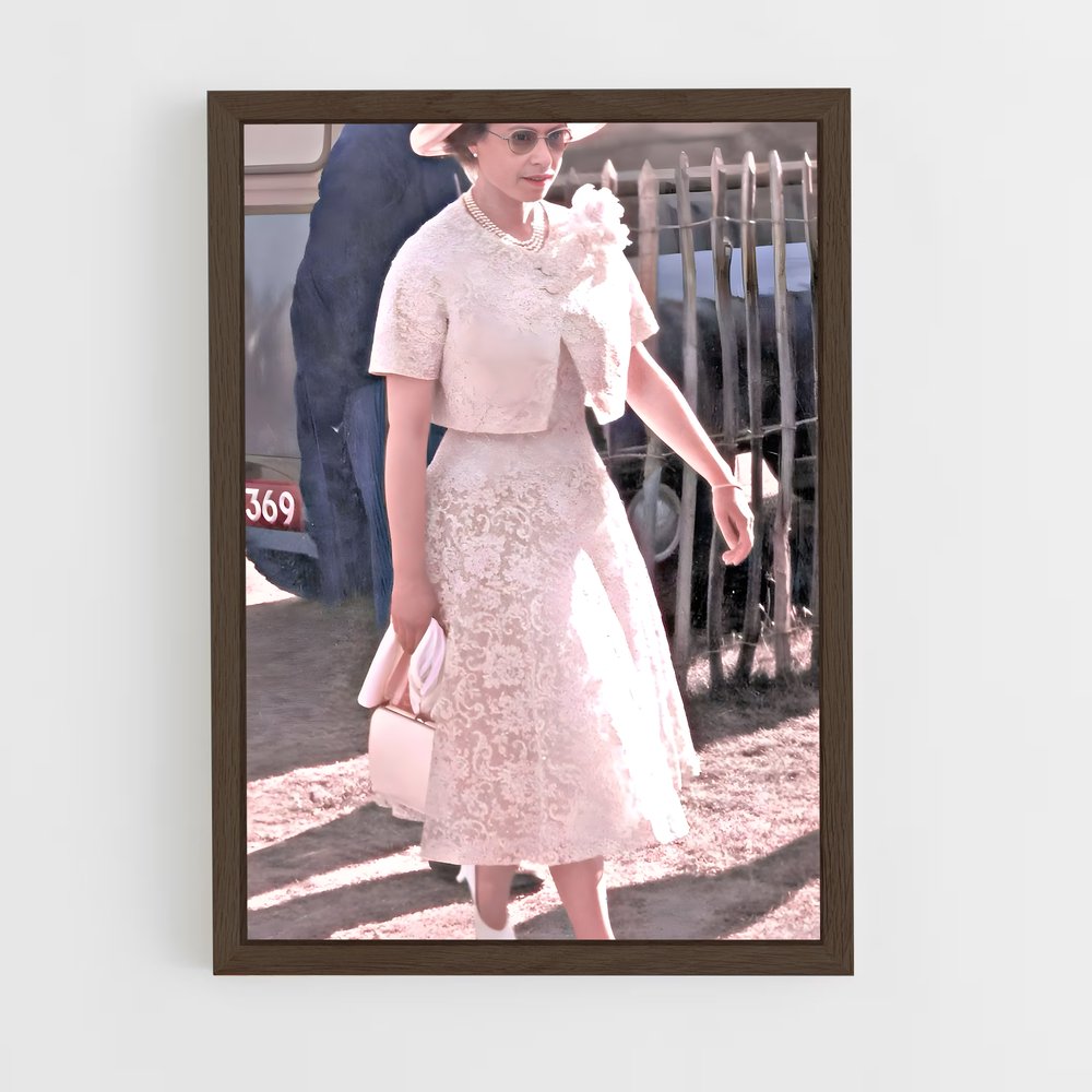 ap-queen elizabeth ii-16 cadre Bois foncé