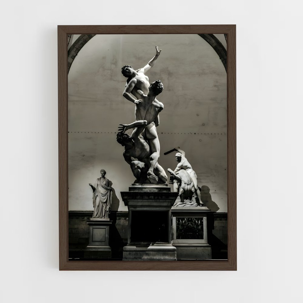 ap-rape of the sabine women giambologna-4 cadre Bois foncé