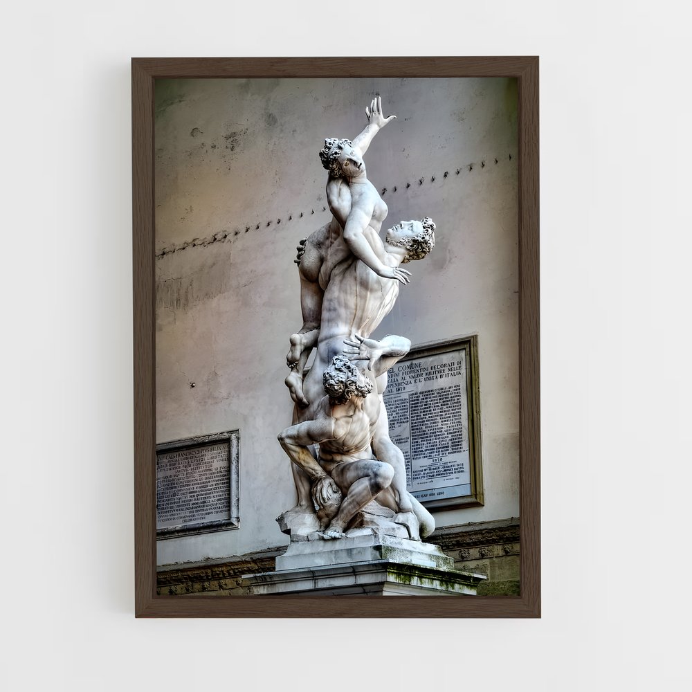 ap-rape of the sabine women giambologna-6 cadre Bois foncé