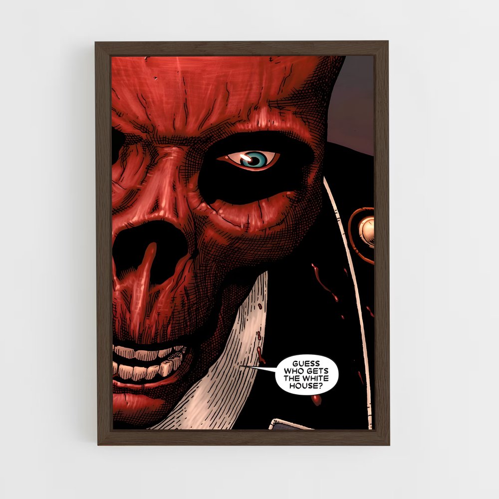 ap-red skull-12 cadre Bois foncé