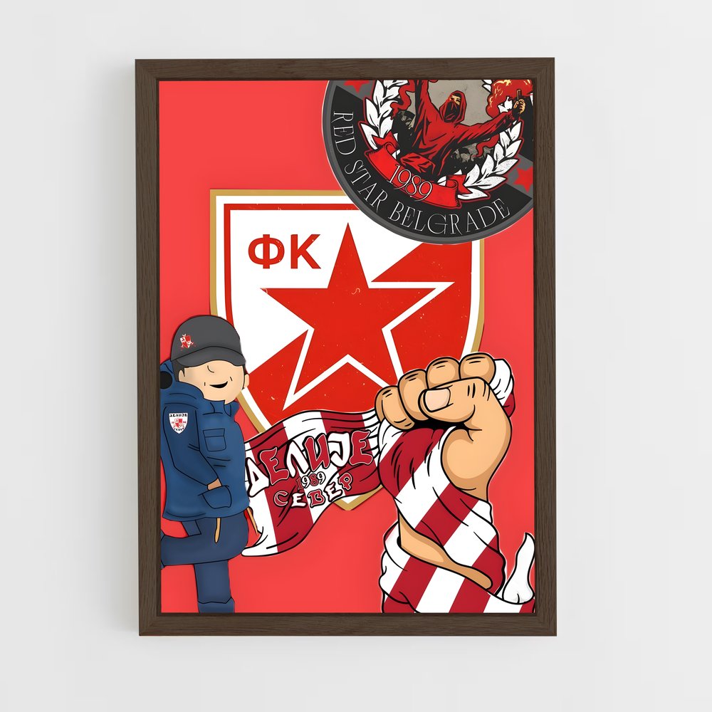 ap-red star belgrade-3 cadre Bois foncé