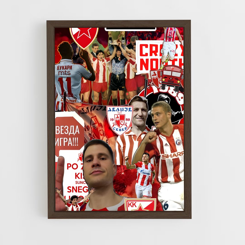 ap-red star belgrade-5 cadre Bois foncé