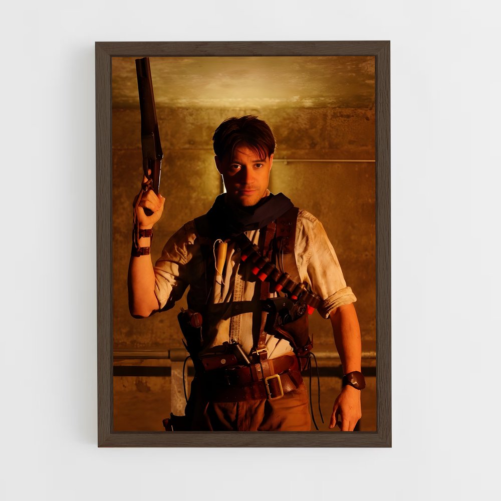 ap-rick o'connell-4 cadre Bois foncé