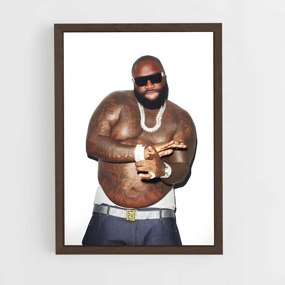 ap-rick ross-5 cadre Bois foncé