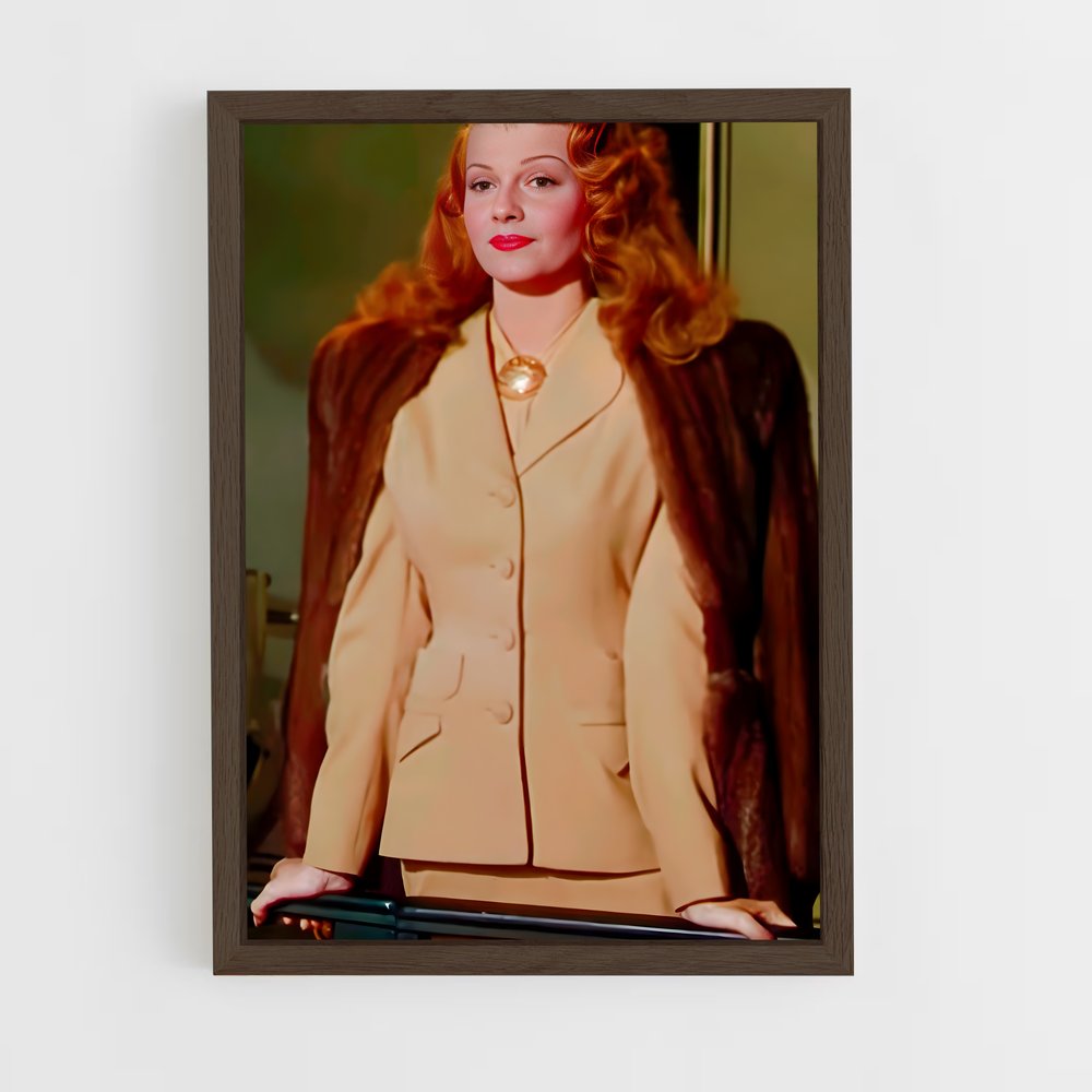 ap-rita hayworth-1 cadre Bois foncé