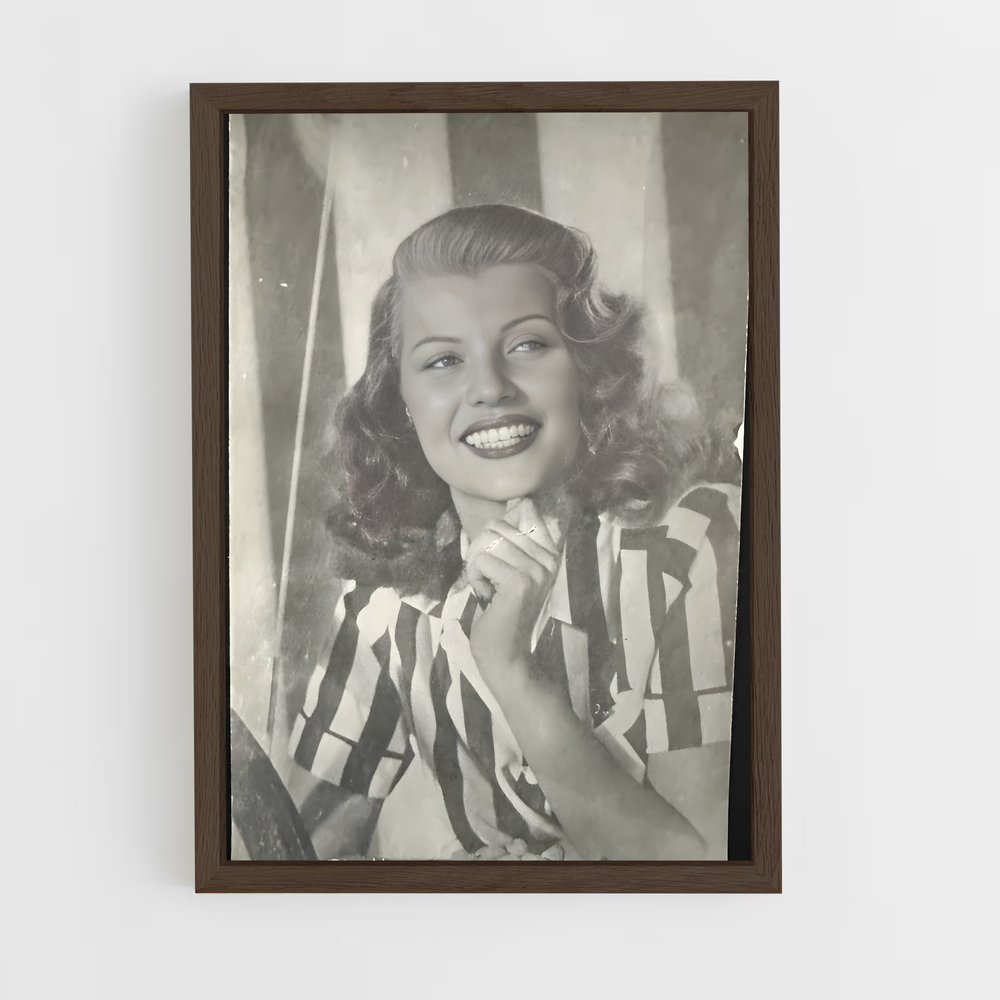 ap-rita hayworth-8 cadre Bois foncé