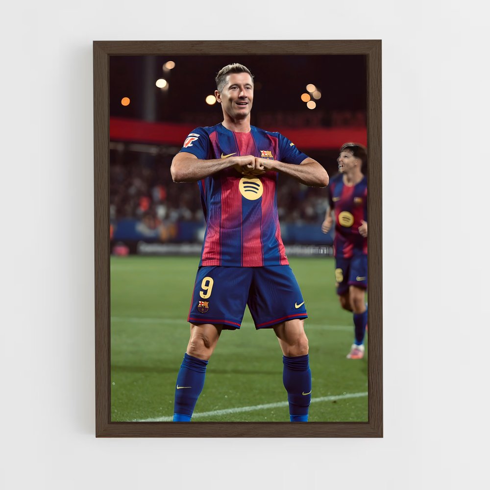ap-robert lewandowski-8 cadre Bois foncé