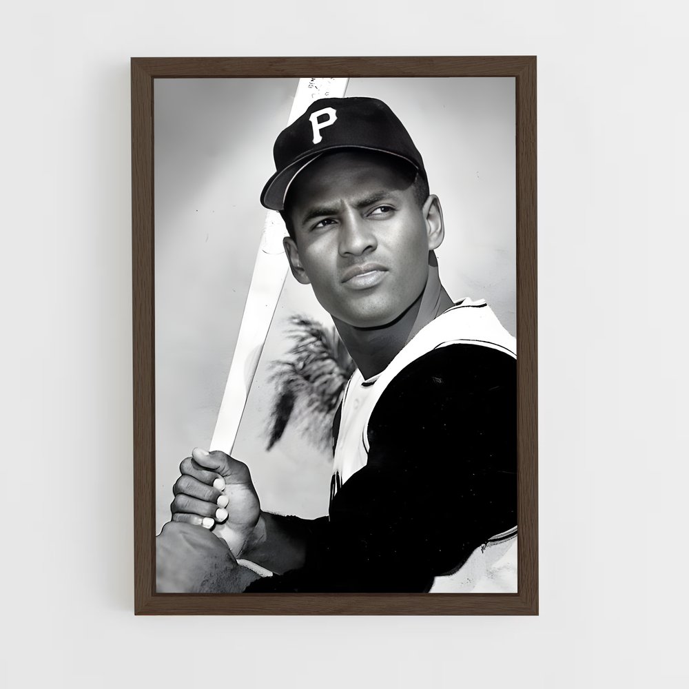 ap-roberto clemente-1 cadre Bois foncé