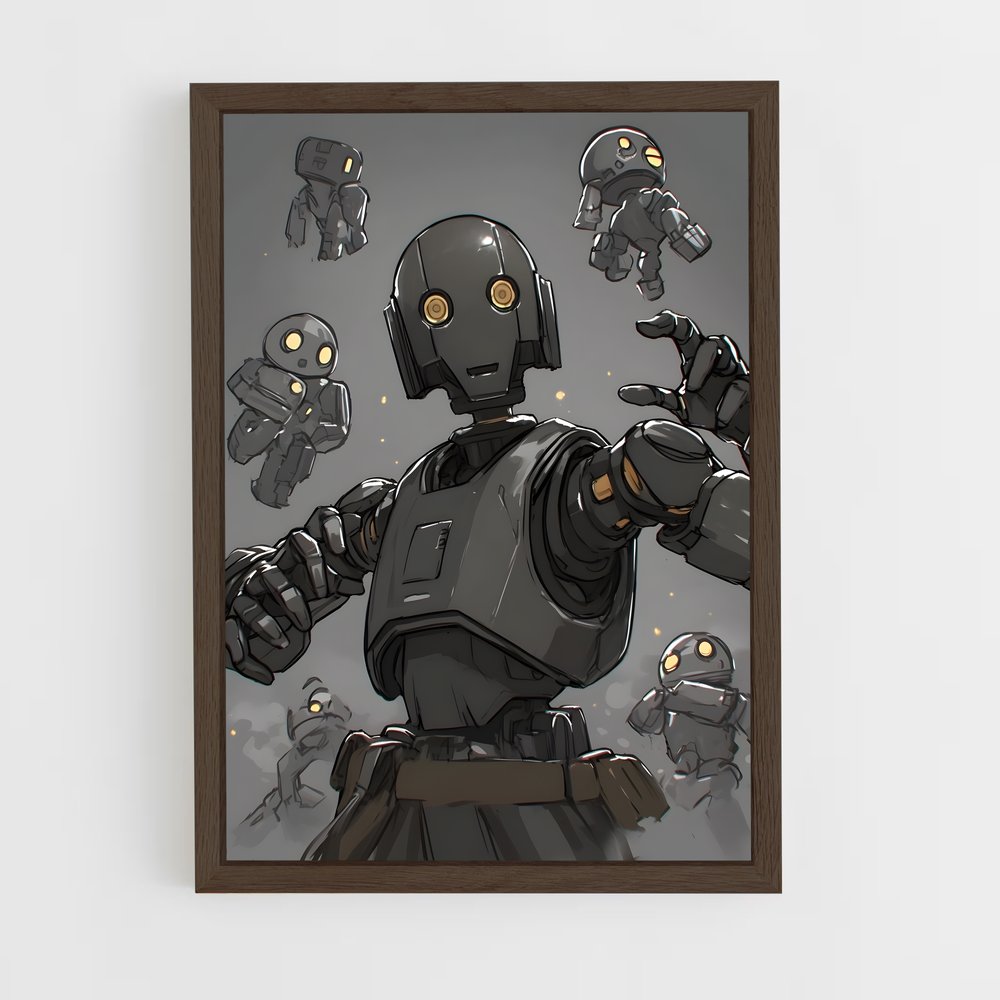 ap-robot soldier-4 cadre Bois foncé