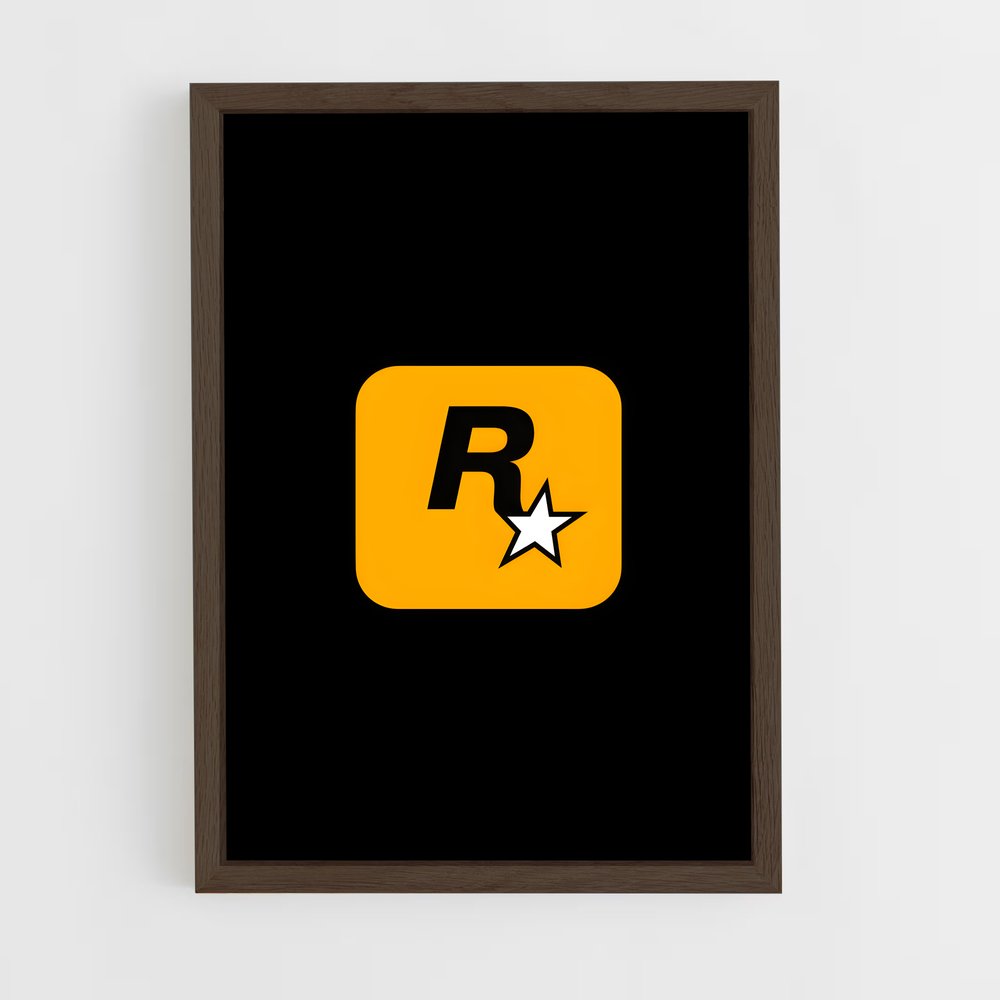 ap-rockstar games-1 cadre Bois foncé