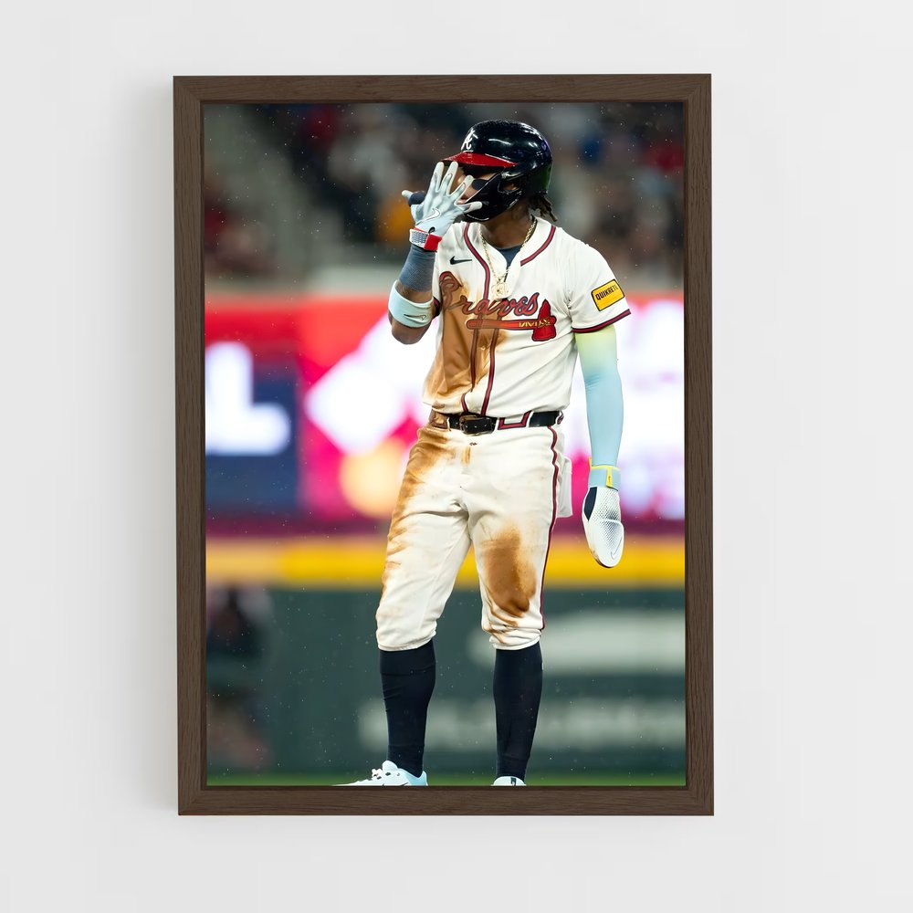 ap-ronald acuna jr-10 cadre Bois foncé