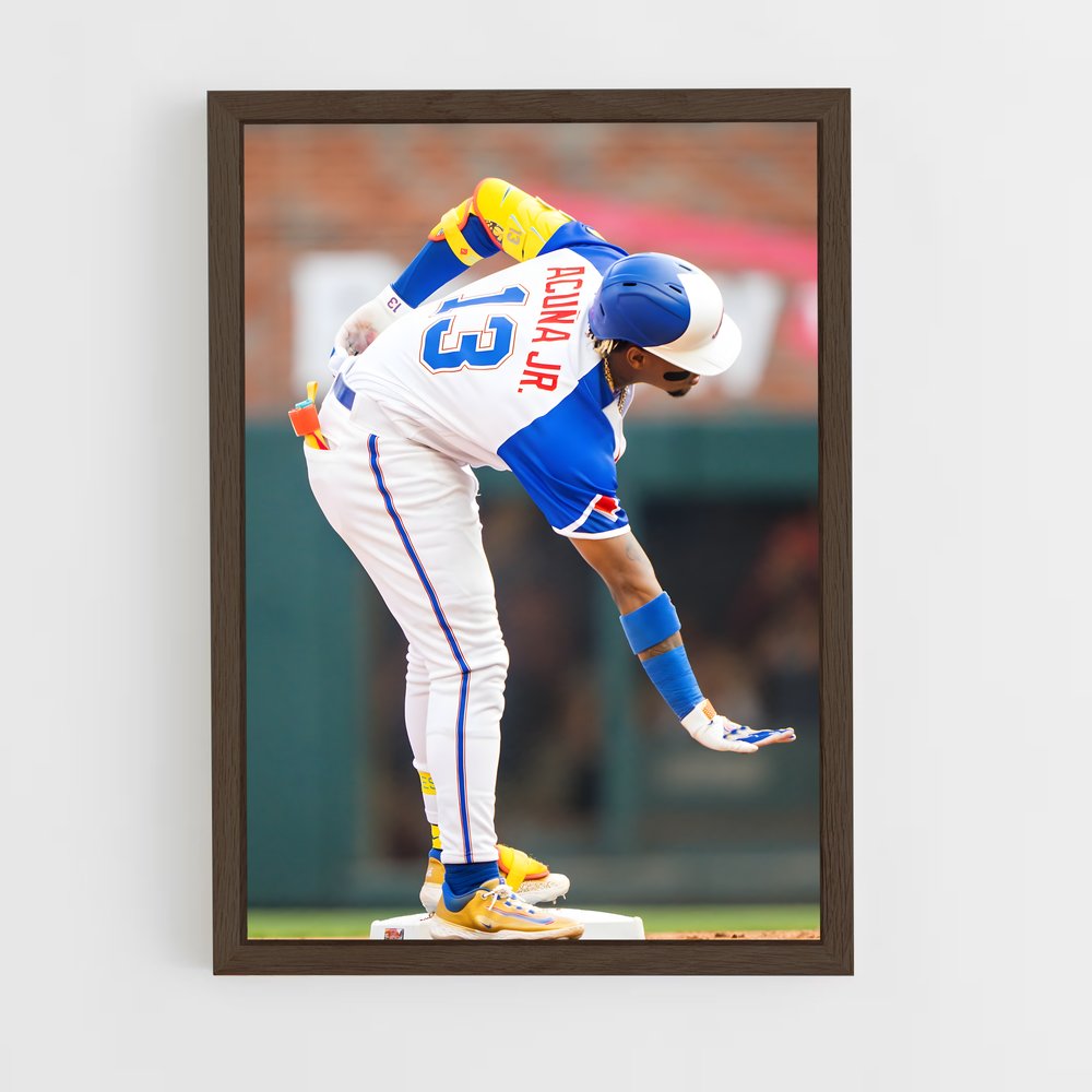 ap-ronald acuna jr-4 cadre Bois foncé