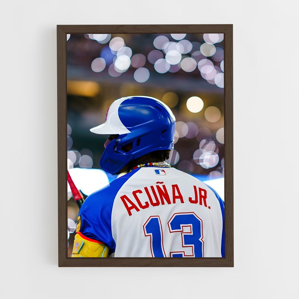 ap-ronald acuna jr-5 cadre Bois foncé