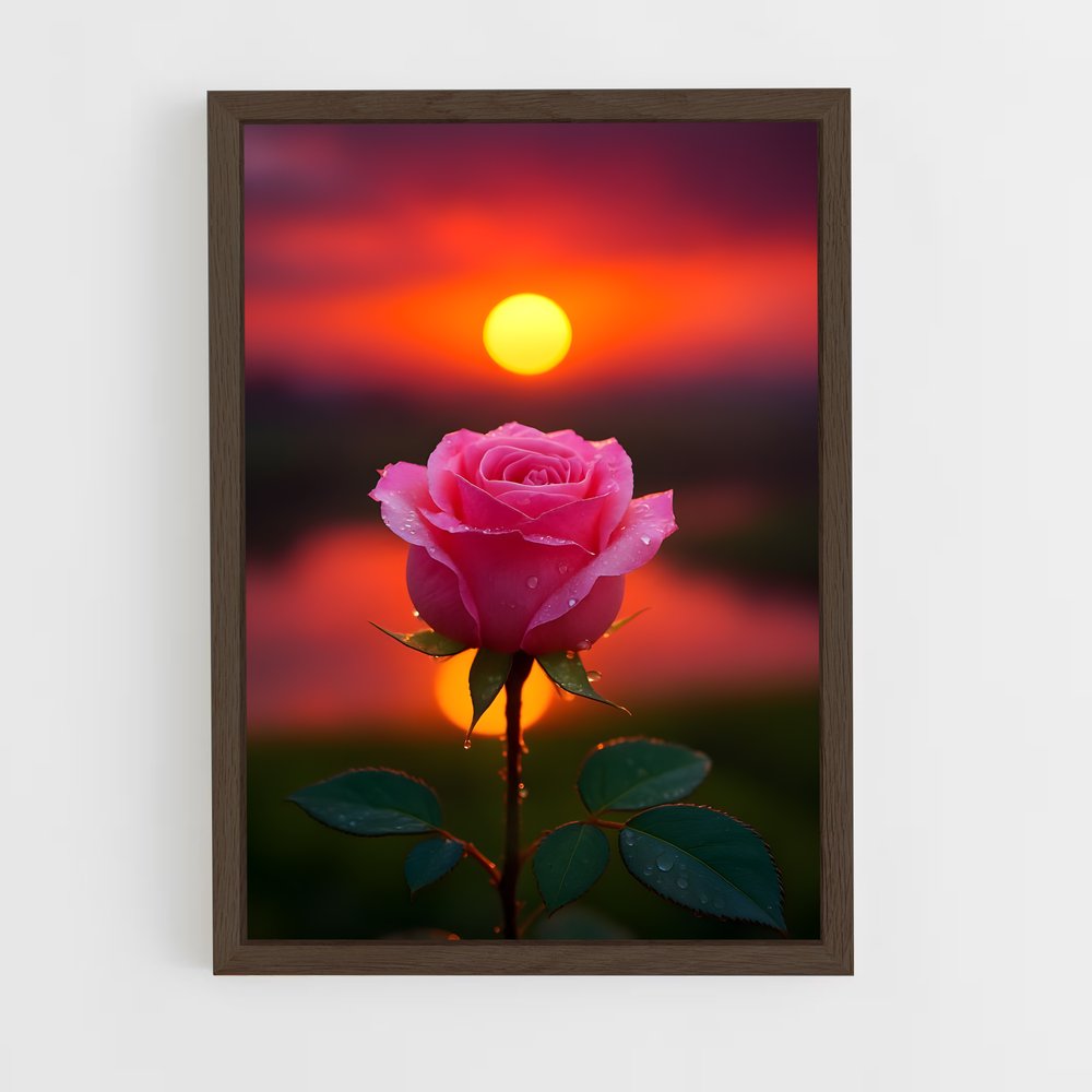 ap-rose-22 cadre Bois foncé