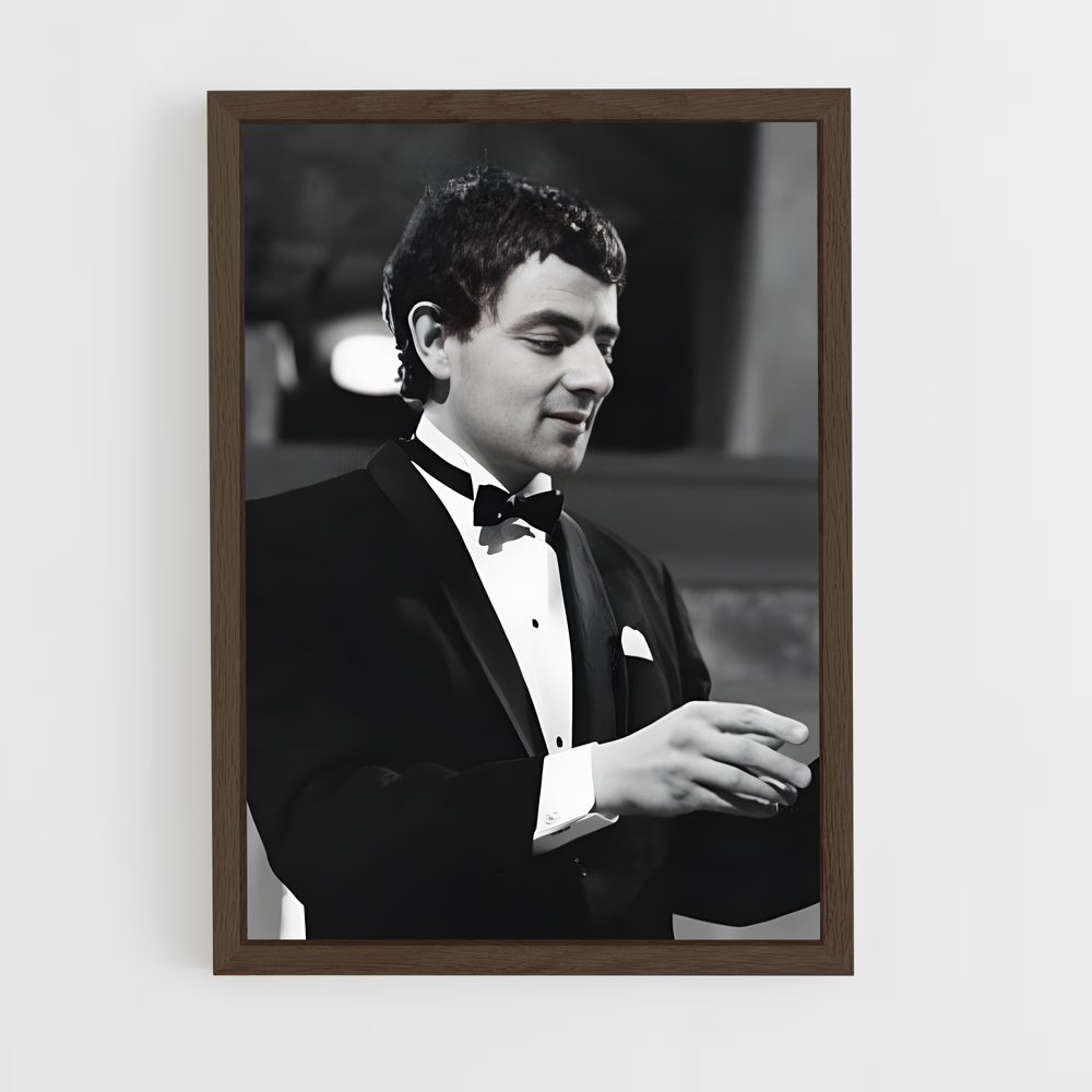 ap-rowan atkinson-2 cadre Bois foncé