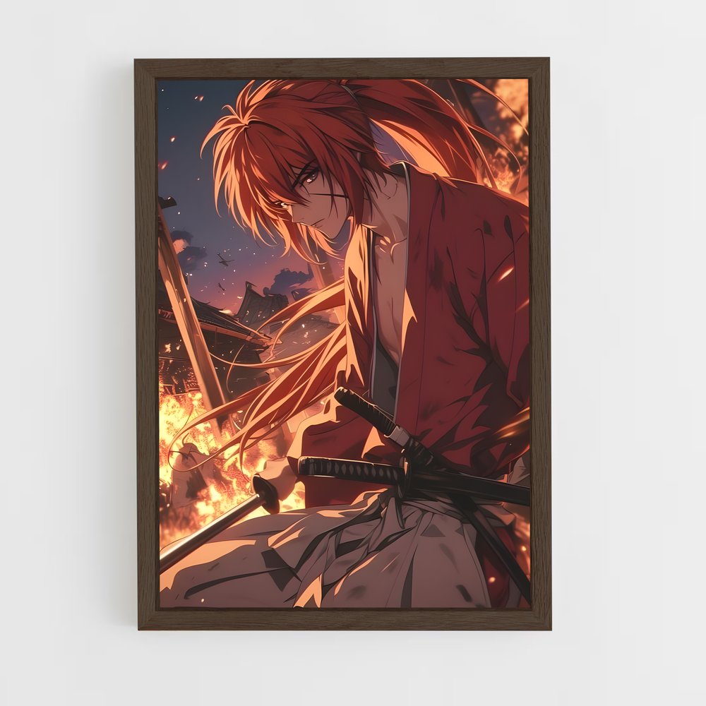 ap-rurouni kenshin-1 cadre Bois foncé