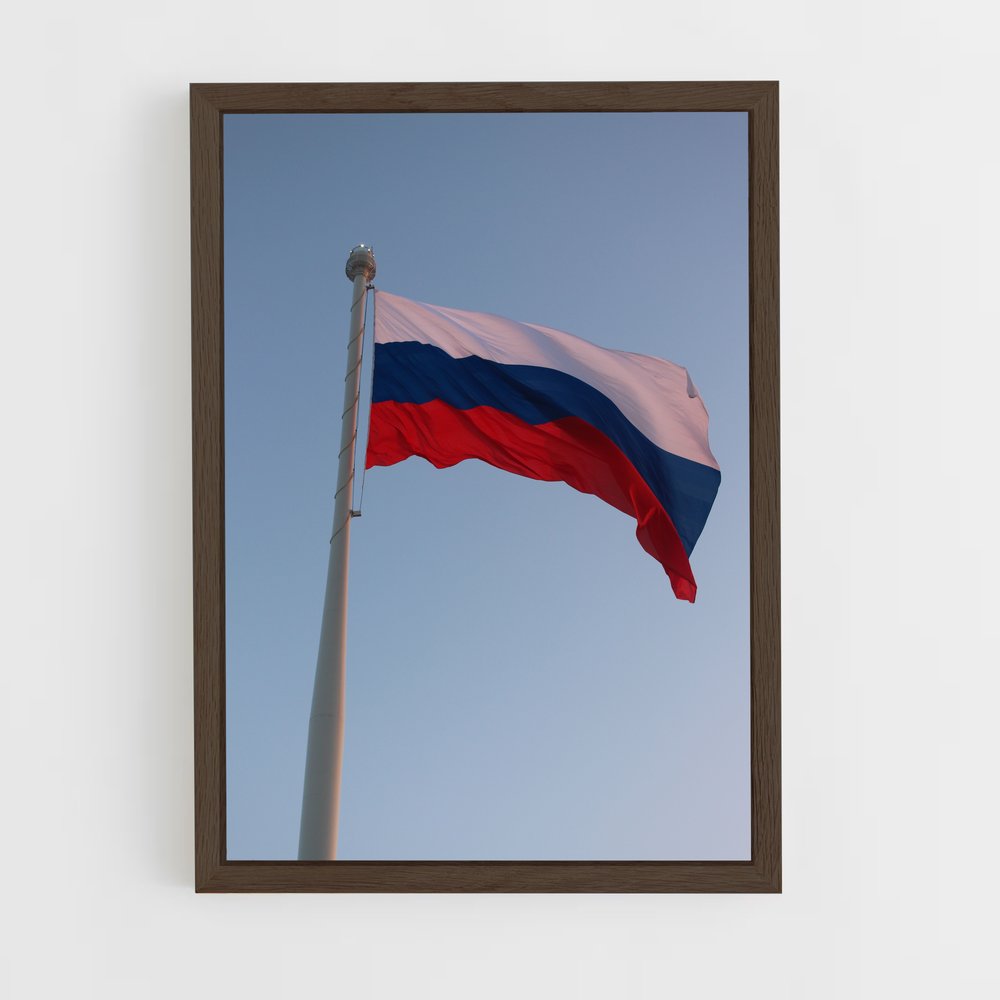 ap-russia flag-3 cadre Bois foncé