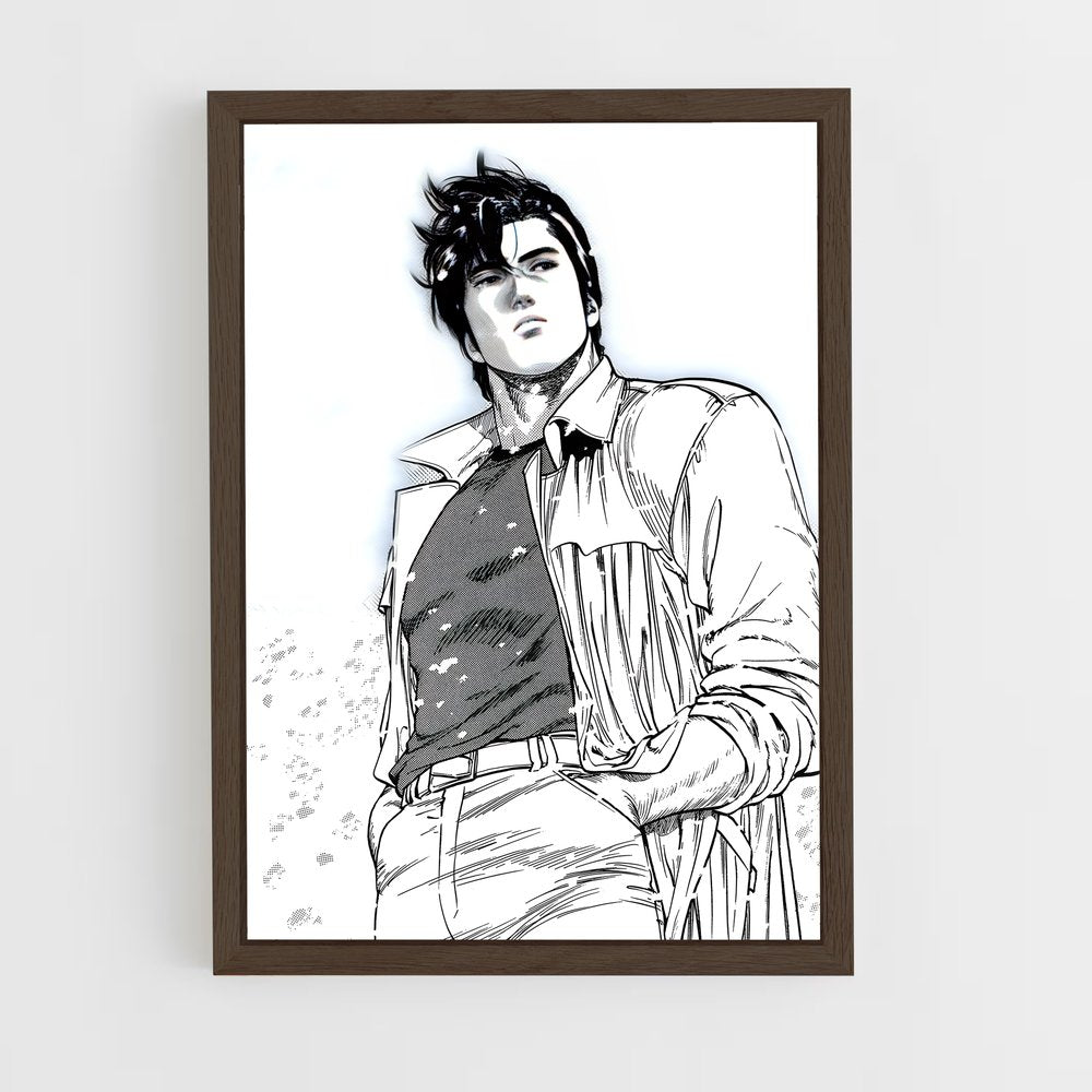ap-ryo saeba-3 cadre Bois foncé