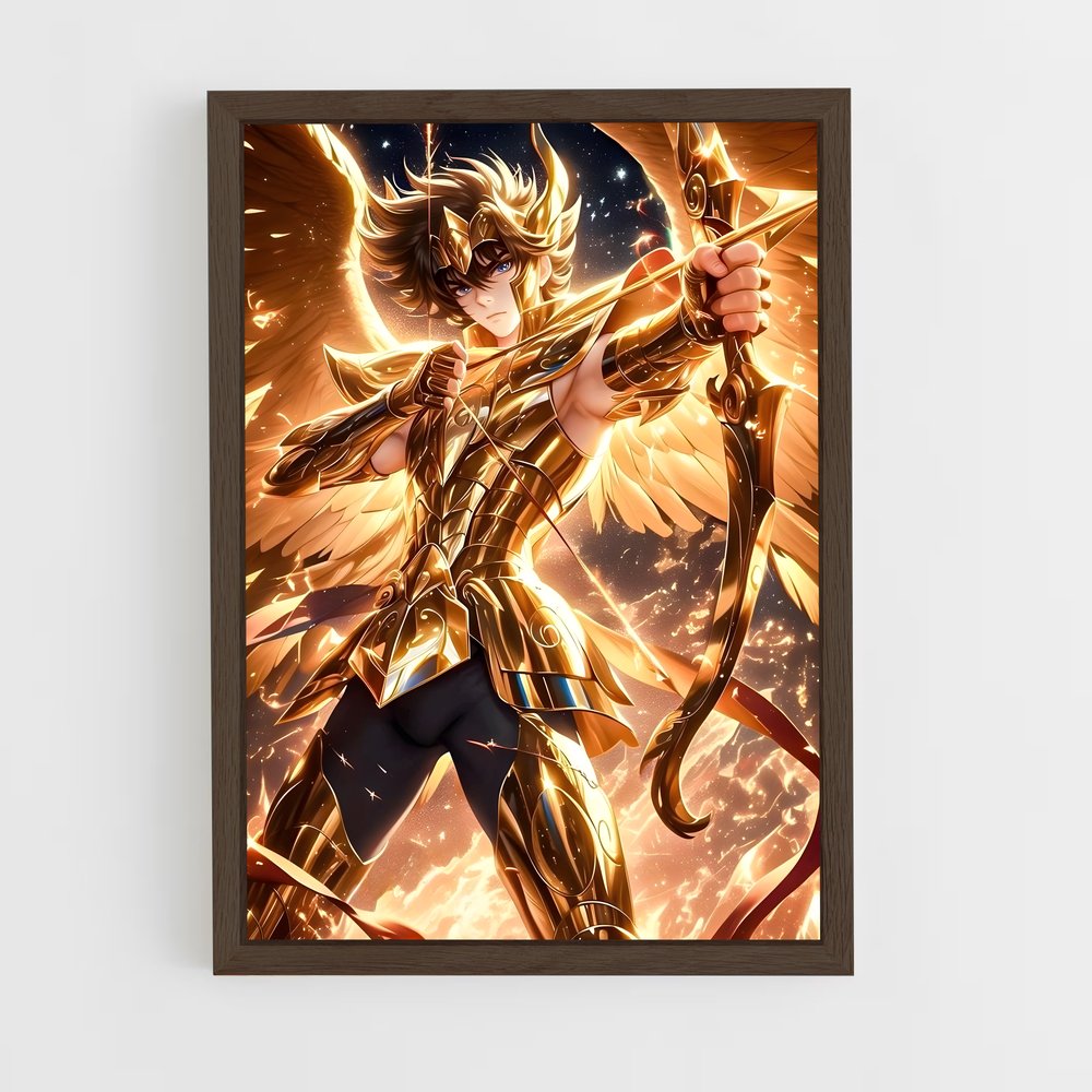 ap-saint seiya-10 cadre Bois foncé