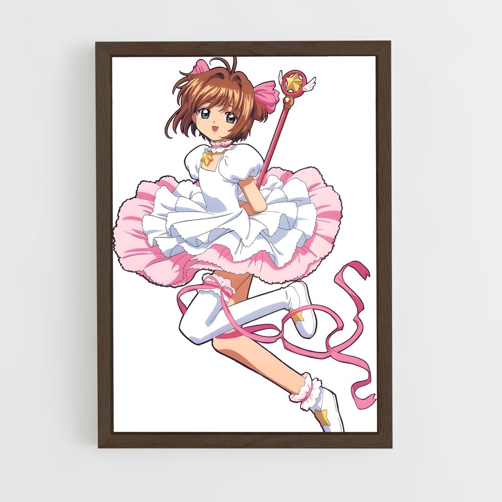 ap-sakura kinomoto-3 cadre Bois foncé