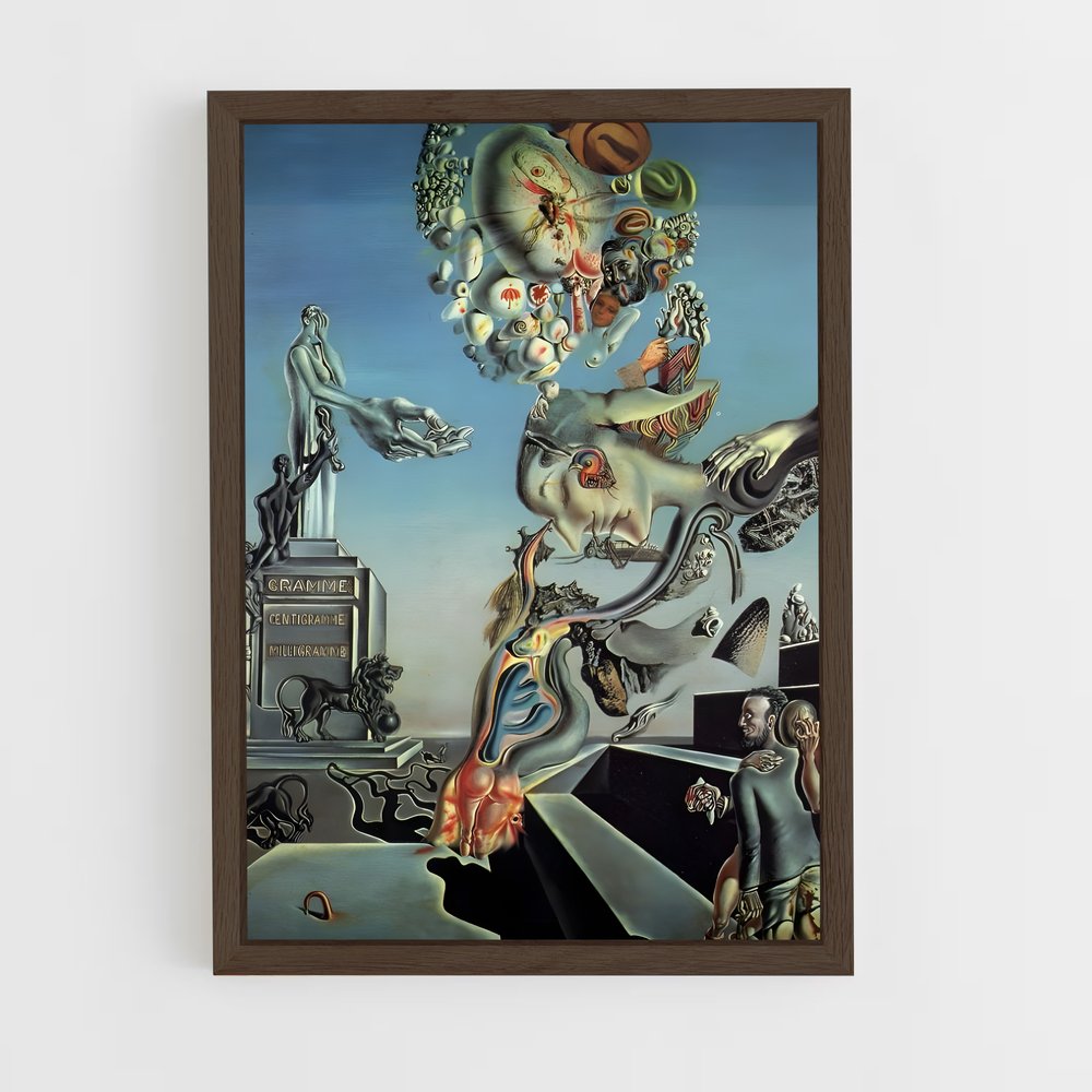 ap-salvador dali-7 cadre Bois foncé