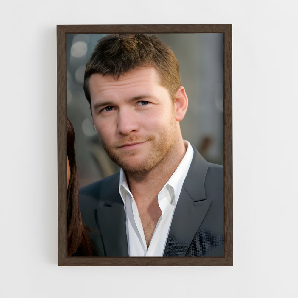 ap-sam worthington-1 cadre Bois foncé
