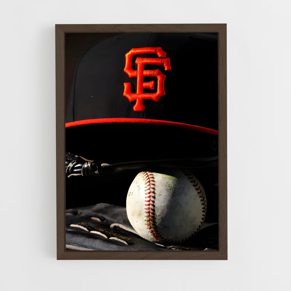 ap-san francisco giants-1 cadre Bois foncé