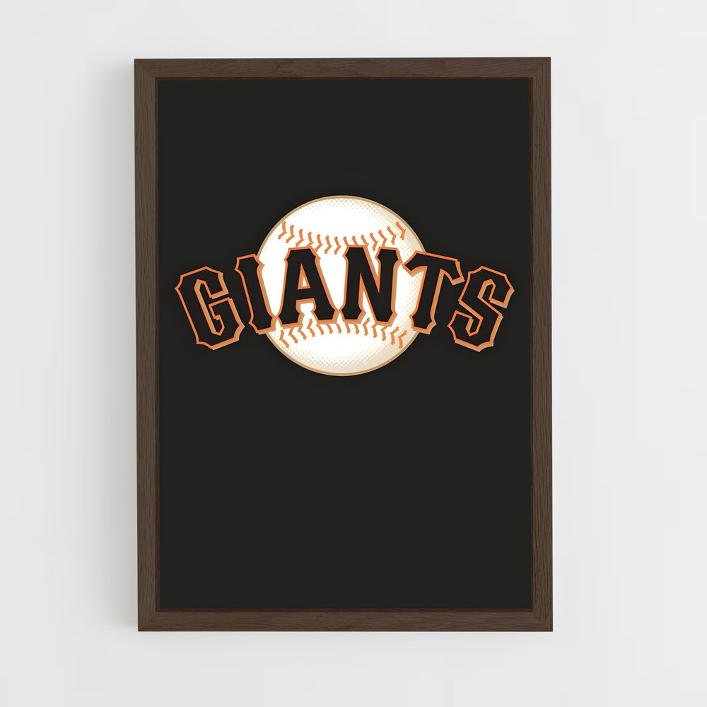 ap-san francisco giants-8 cadre Bois foncé