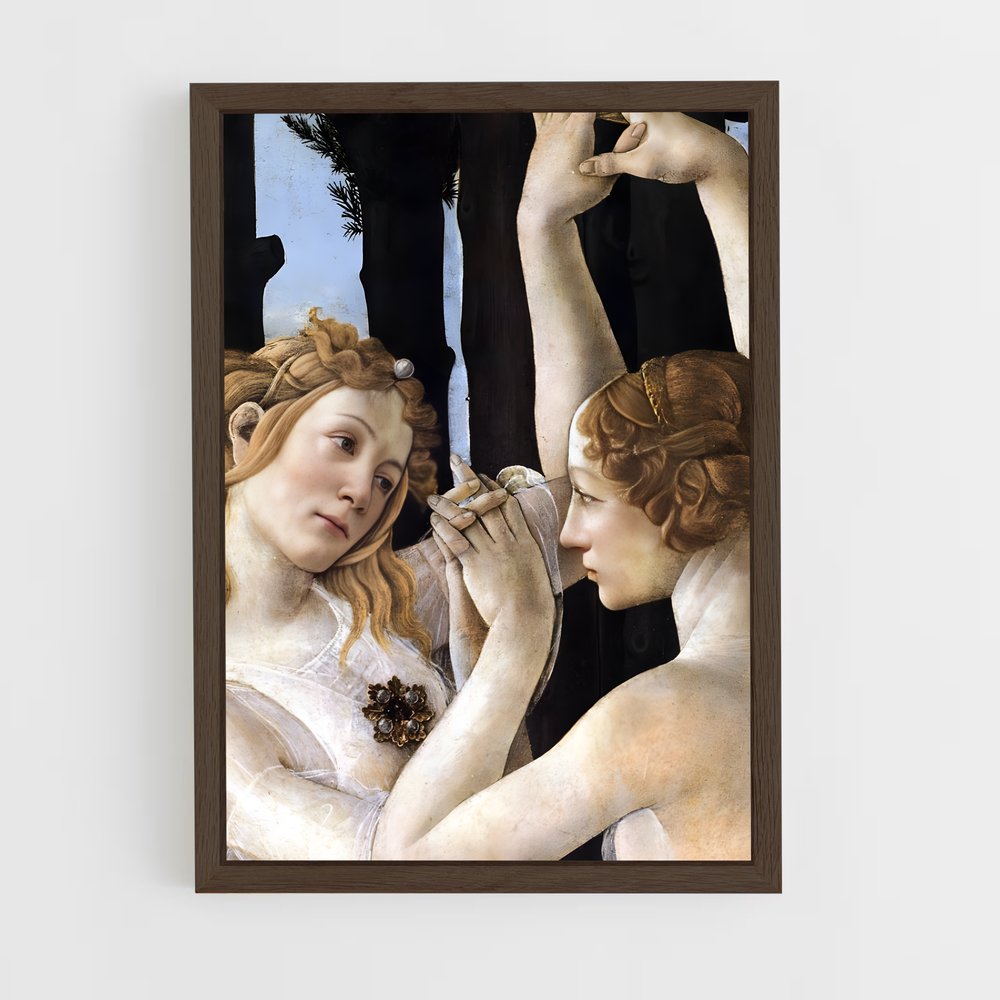 ap-sandro botticelli-5 cadre Bois foncé