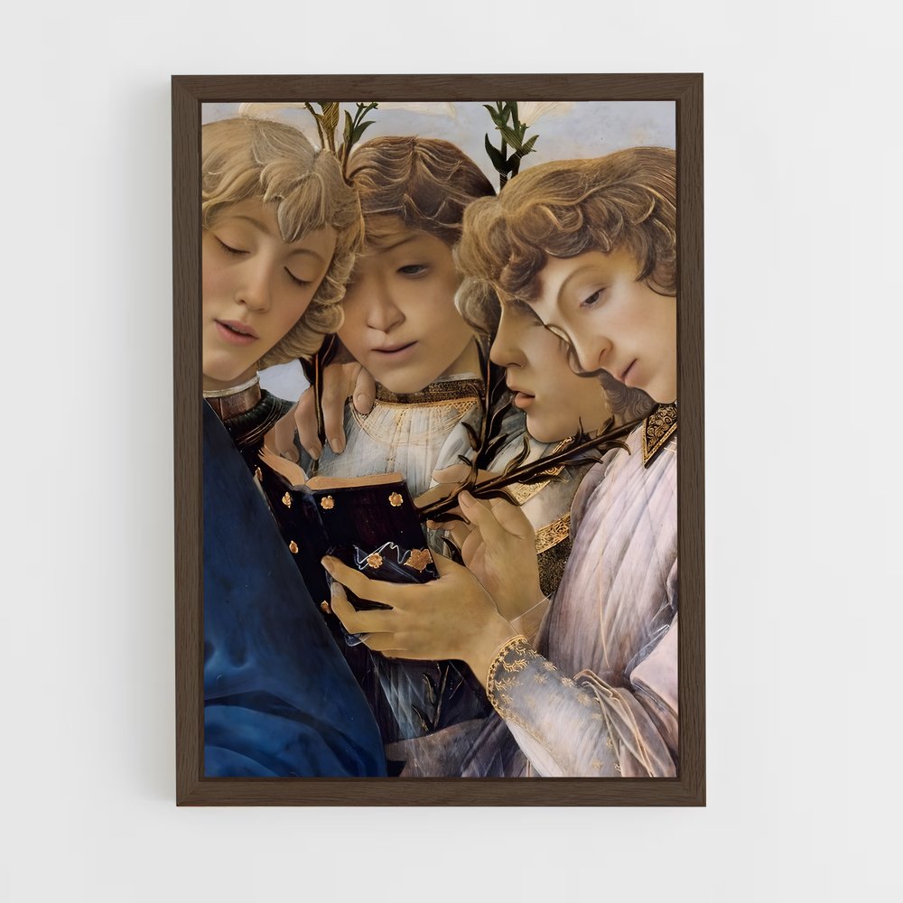 ap-sandro botticelli-7 cadre Bois foncé