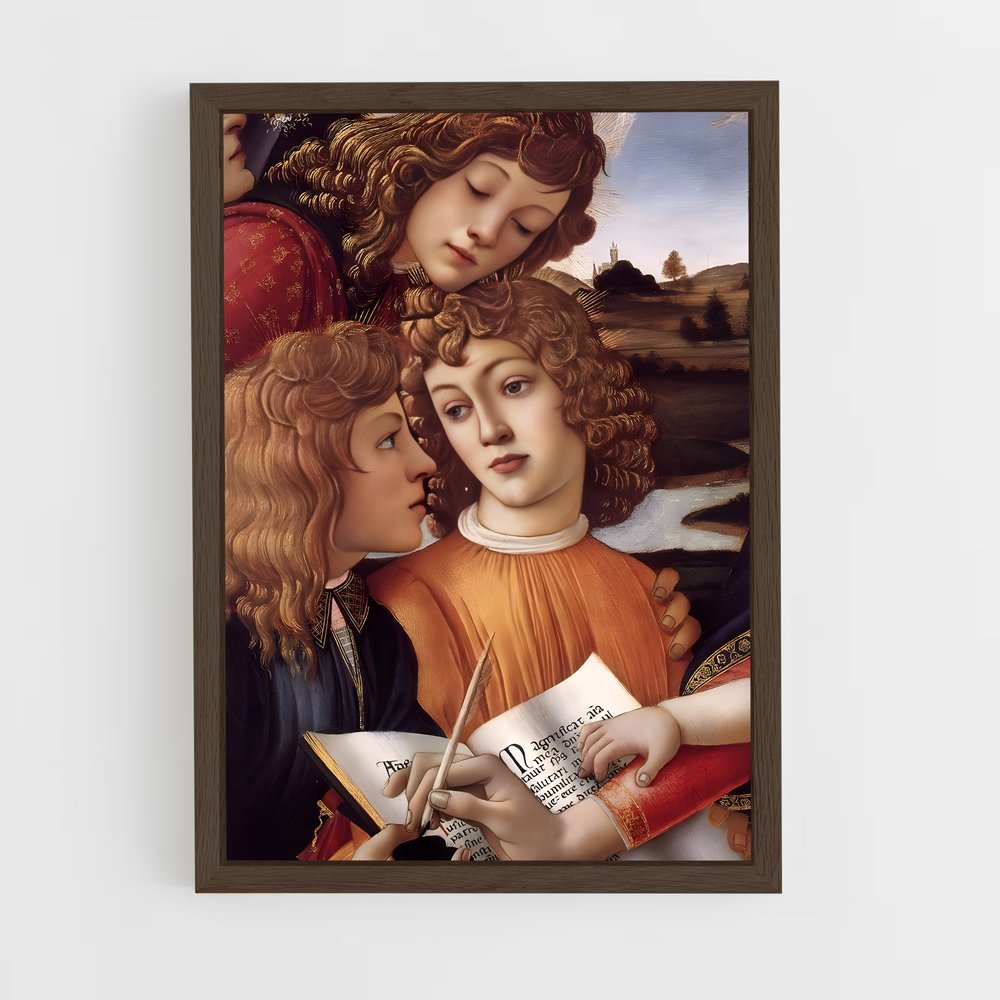 ap-sandro botticelli-8 cadre Bois foncé