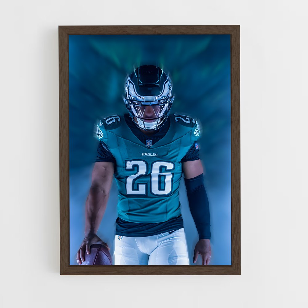ap-saquon barkley-1 cadre Bois foncé