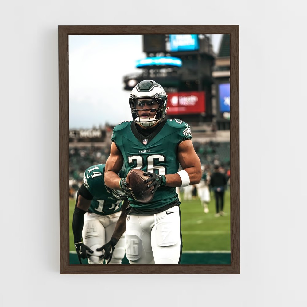 ap-saquon barkley-6 cadre Bois foncé