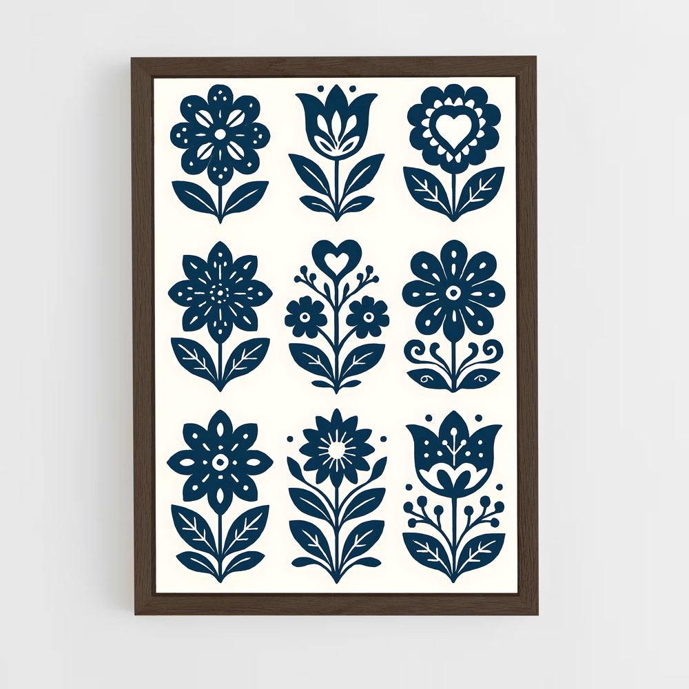 ap-scandinavian patterns-1 cadre Bois foncé