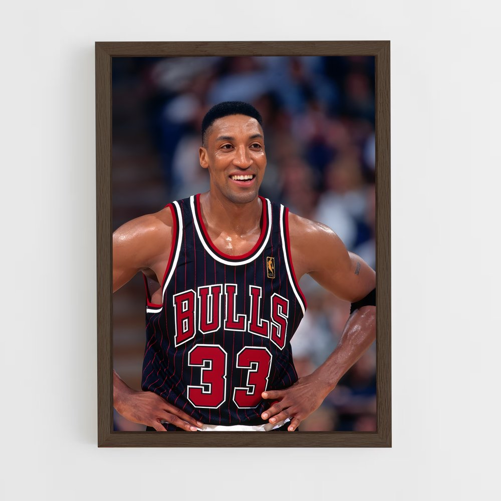 ap-scottie pippen-1 cadre Bois foncé