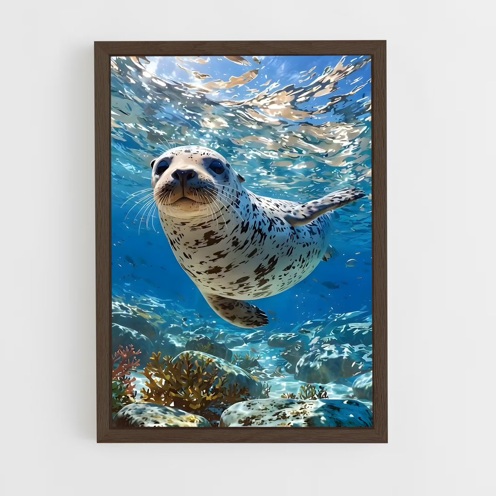 ap-sea lion-2 cadre Bois foncé