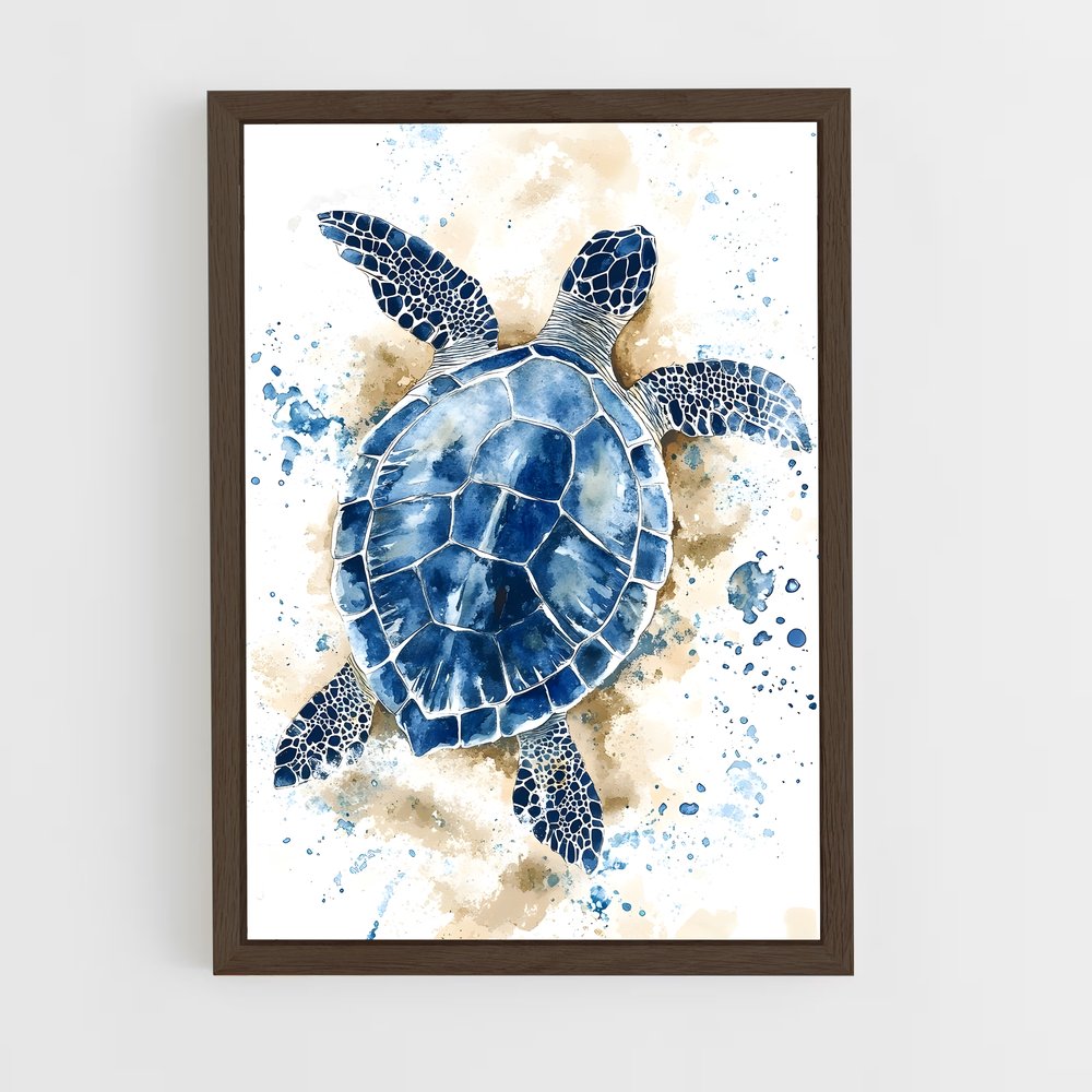 ap-sea turtle-5 cadre Bois foncé