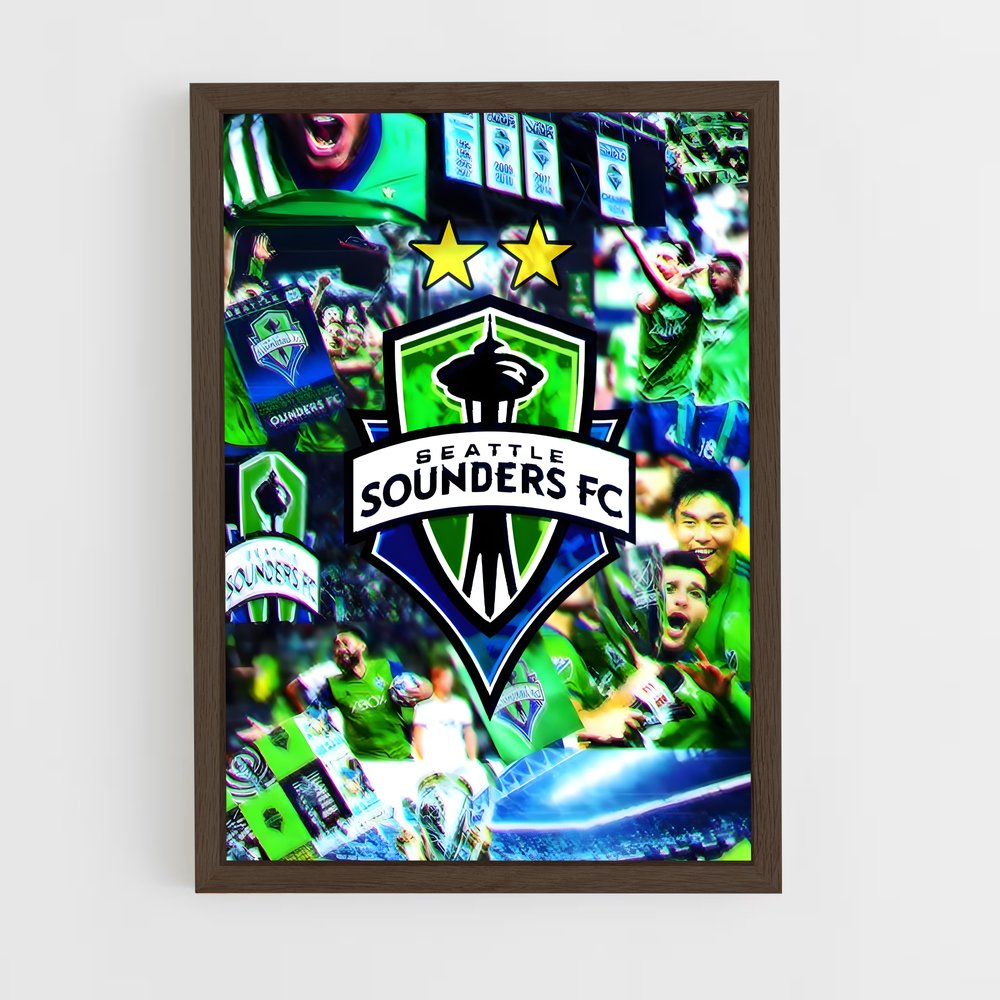 ap-seattle sounders fc-1 cadre Bois foncé
