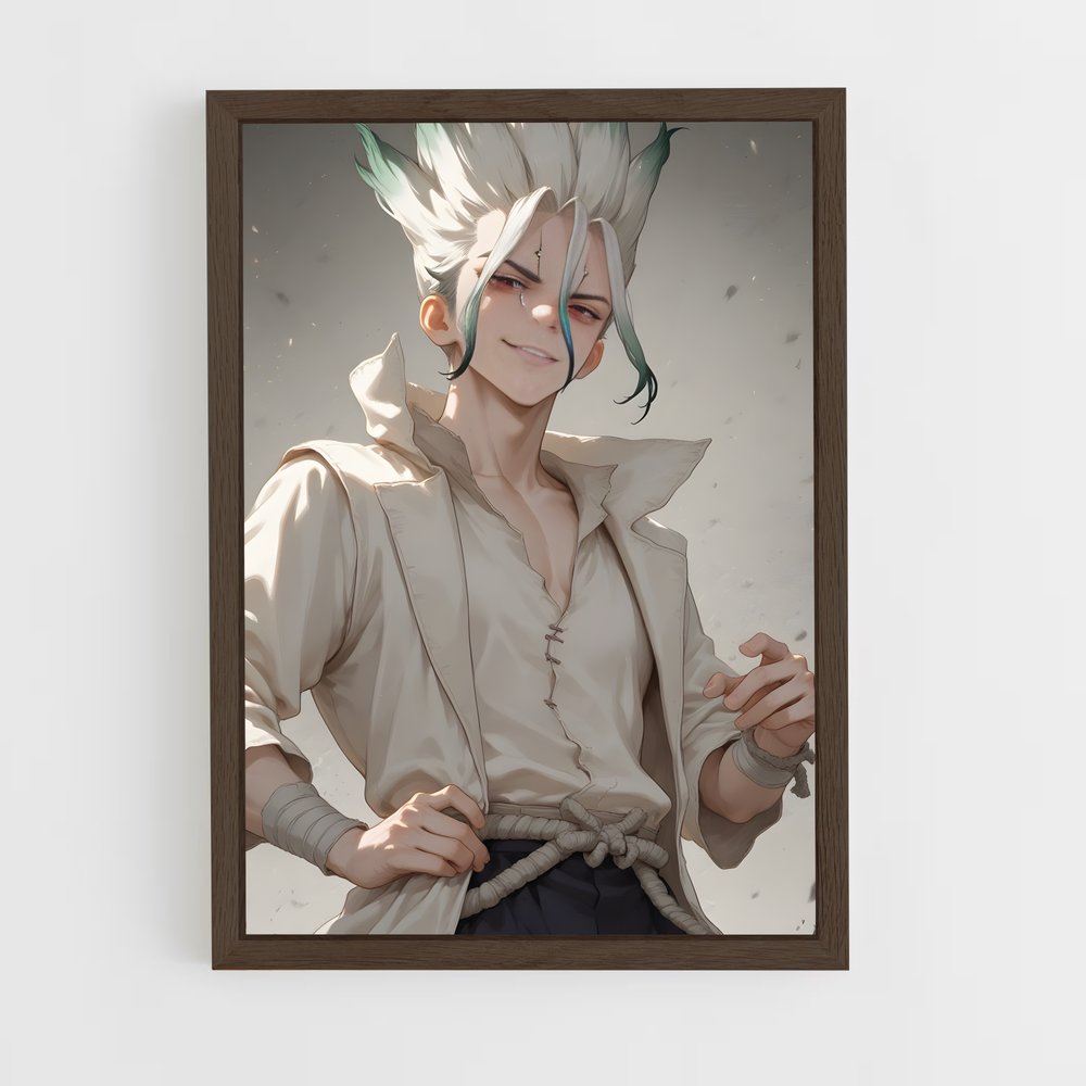 ap-senku ishigami-6 cadre Bois foncé