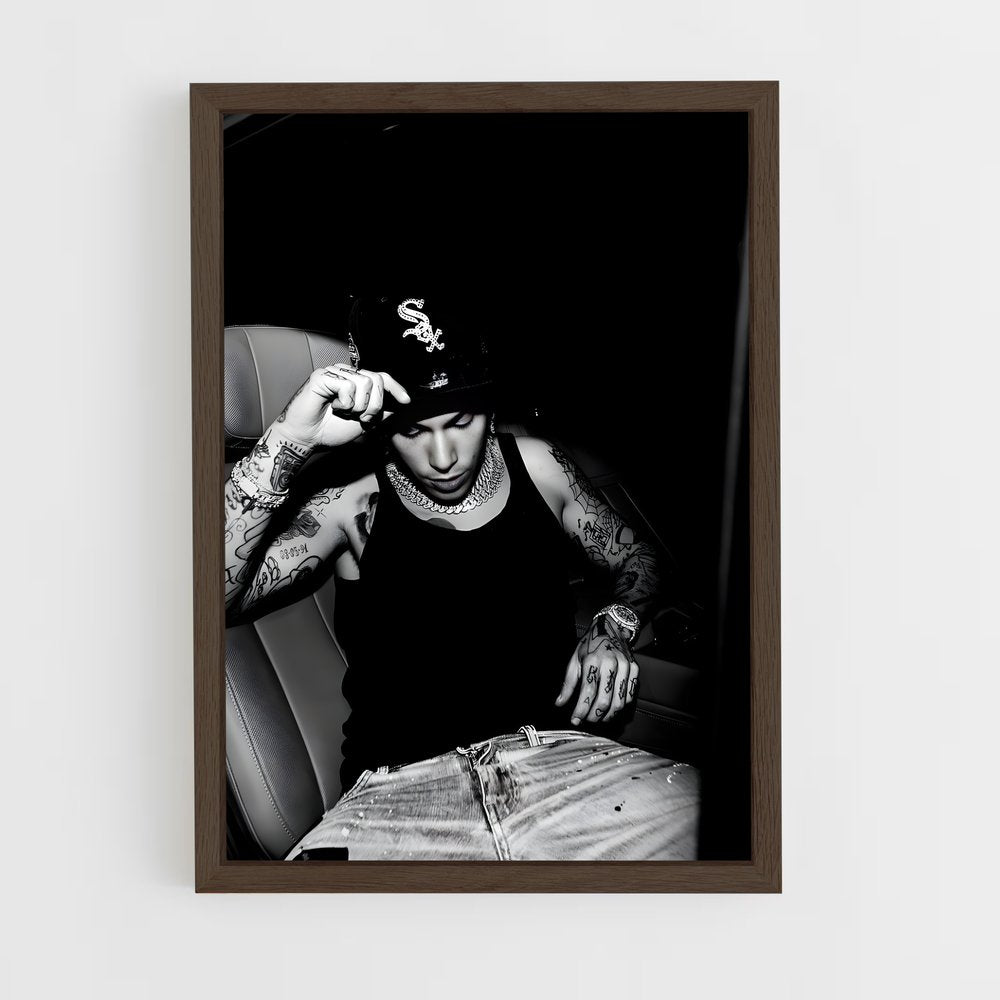 ap-sfera ebbasta-8 cadre Bois foncé