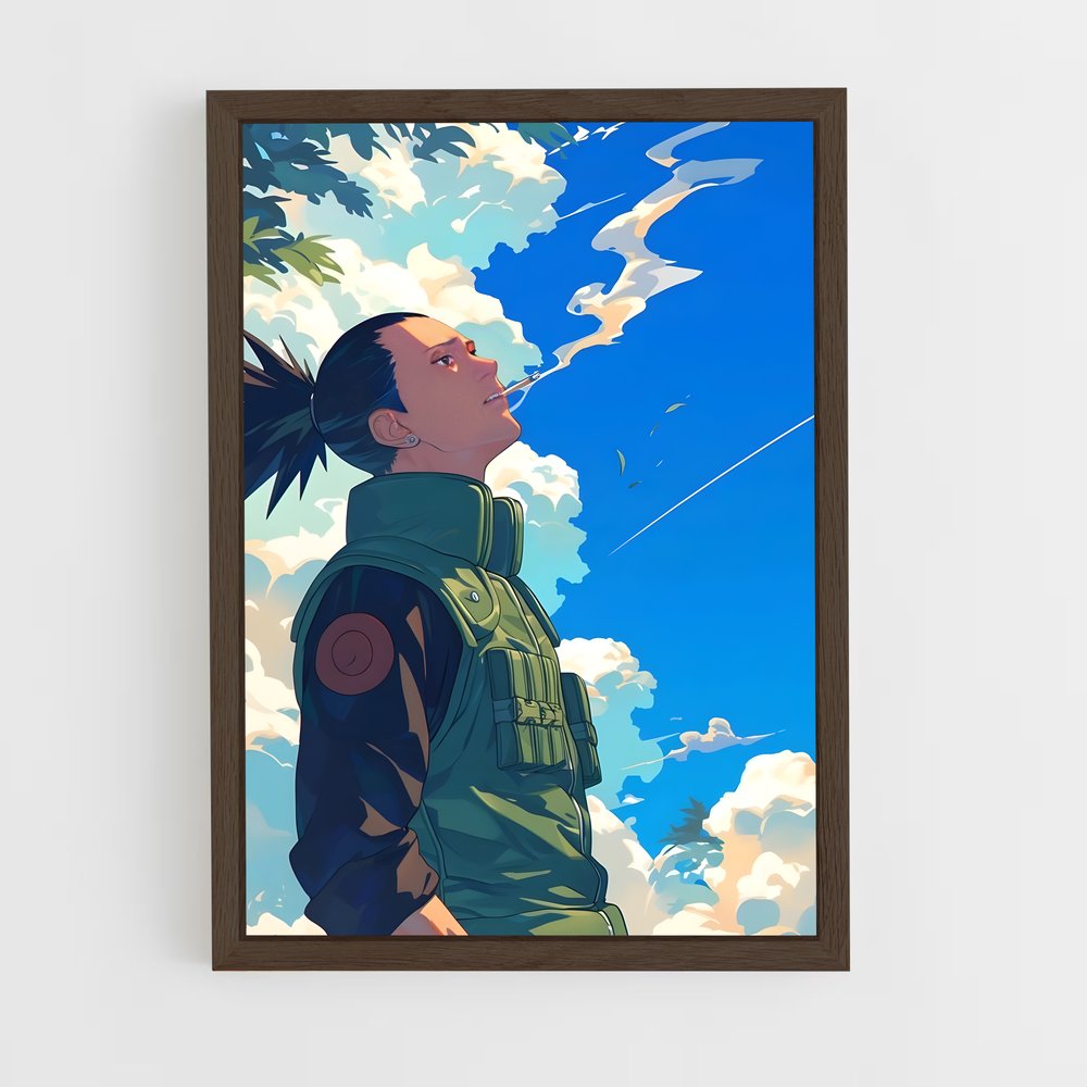 ap-shikamaru nara-4 cadre Bois foncé