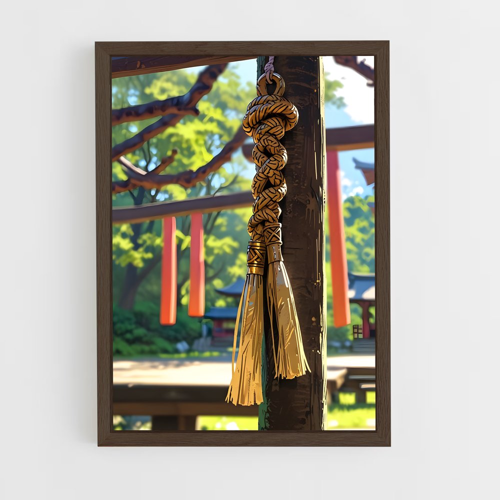 ap-shimenawa rope-1 cadre Bois foncé