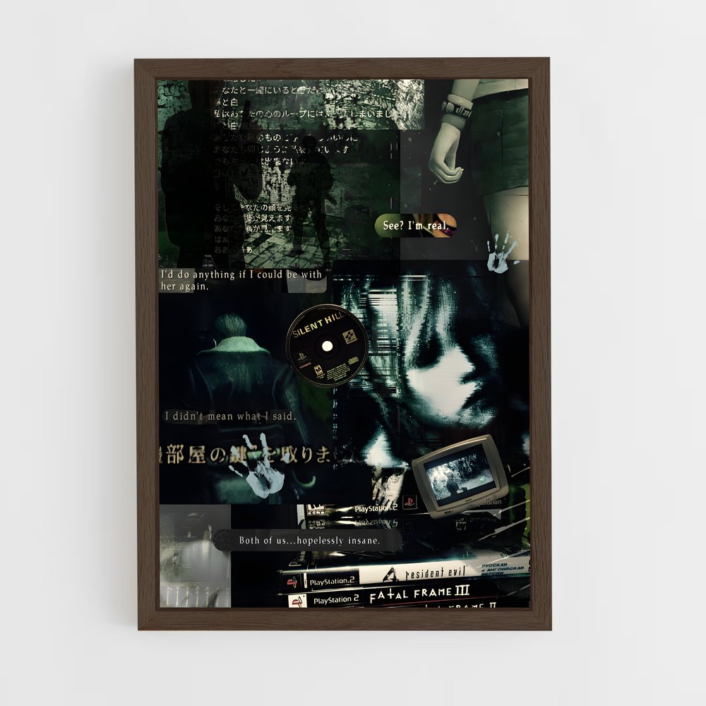 ap-silent hill-1 cadre Bois foncé